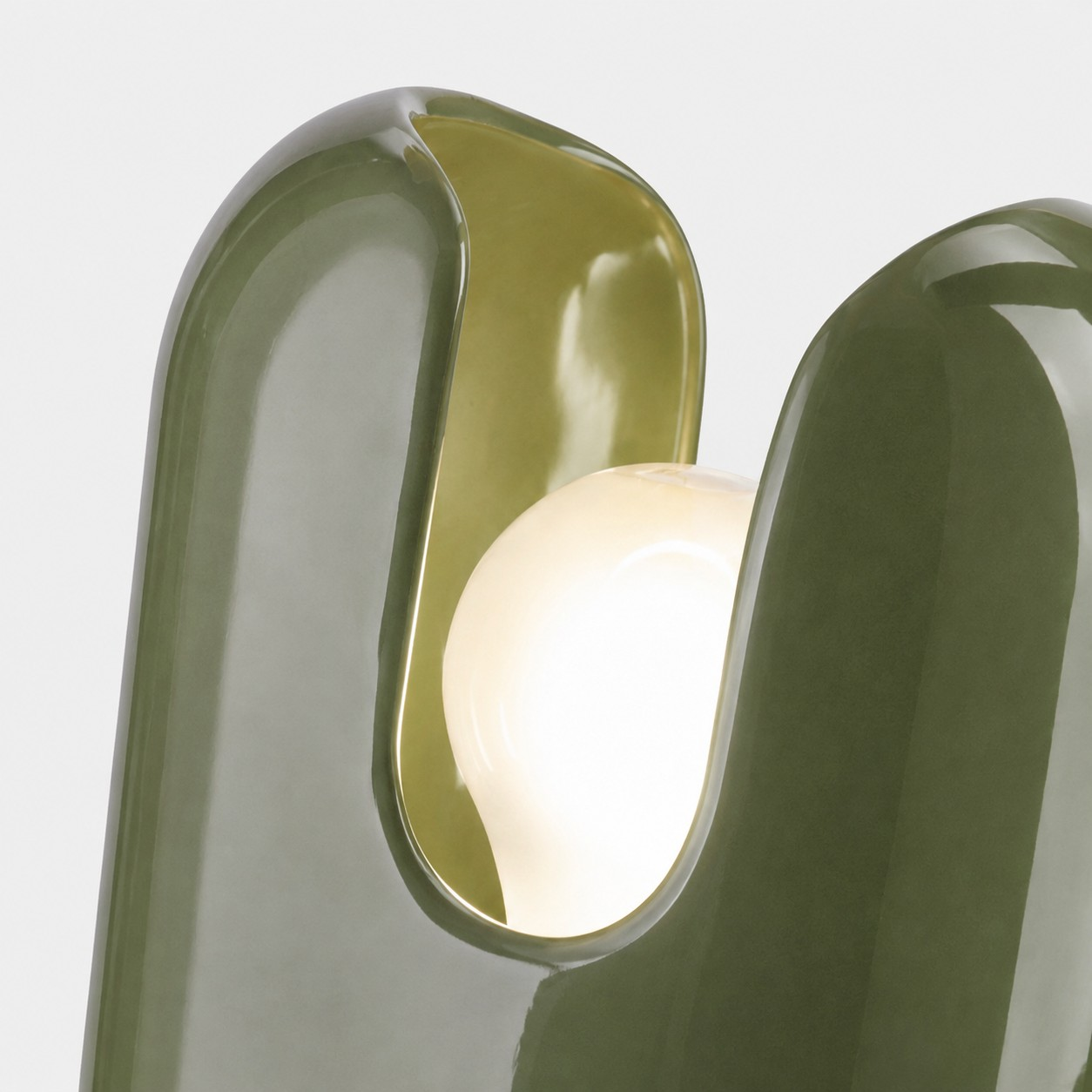 Sage Green ceramic curve detail
