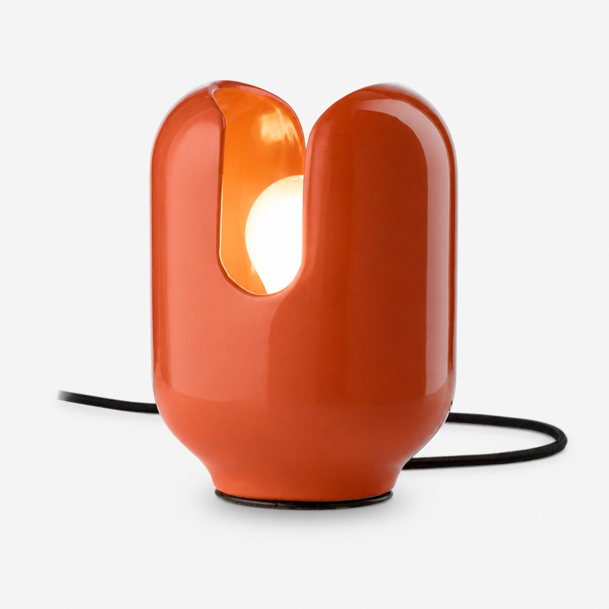 Poke Orange BATUCADA sculptural ceramic table lamp