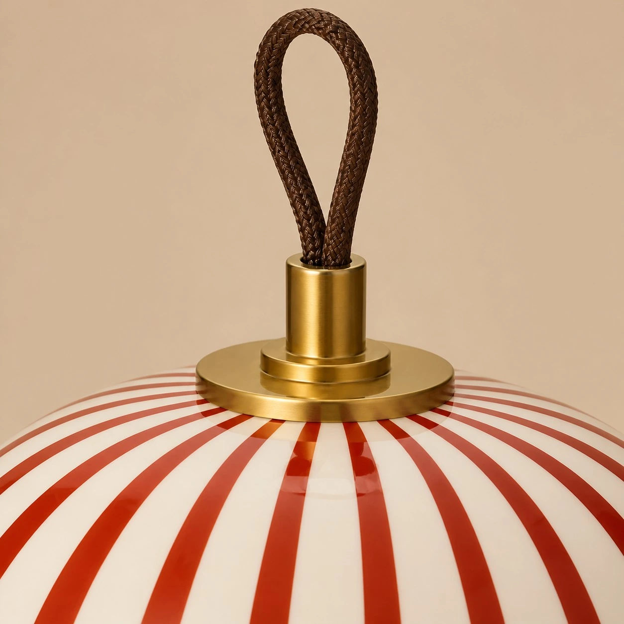 Braided handle and metal fitting detail