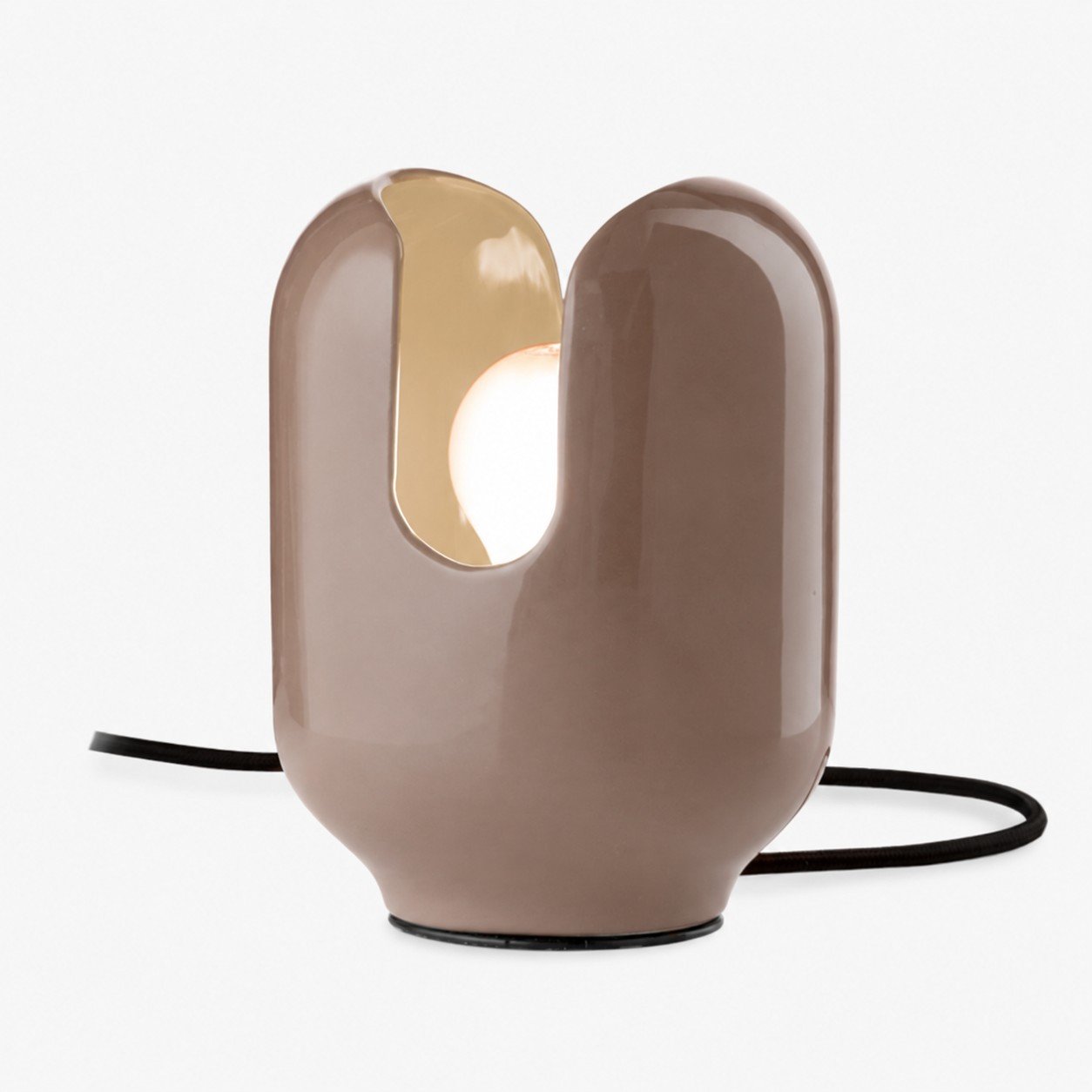 Mocha Brown BATUCADA sculptural ceramic table lamp