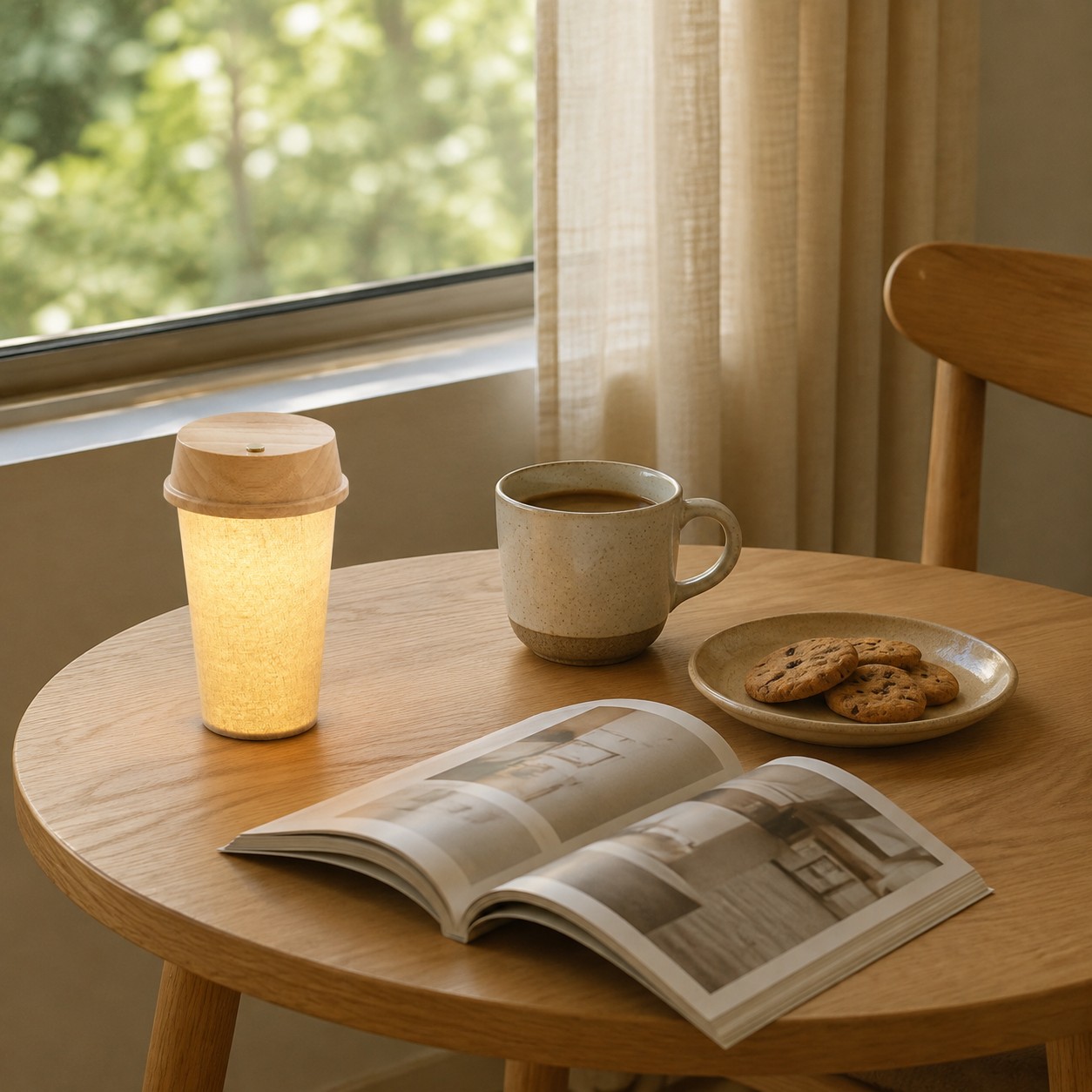 Rechargeable table lamp illuminated shade alternate angle