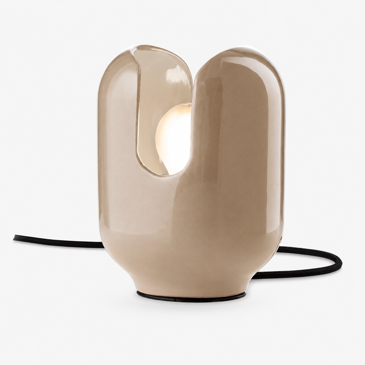 Sand Gray BATUCADA sculptural ceramic table lamp