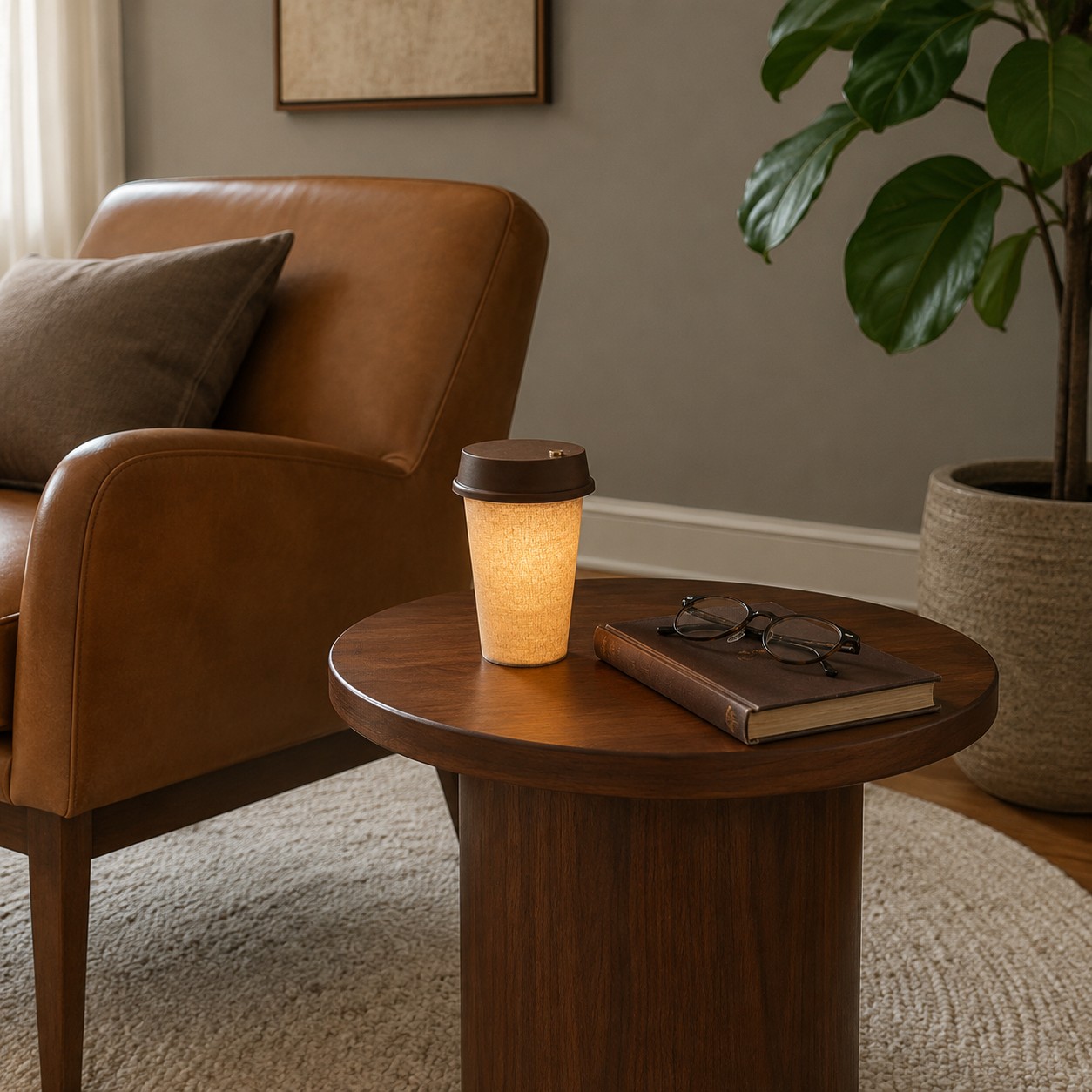Rechargeable table lamp warm light product angle