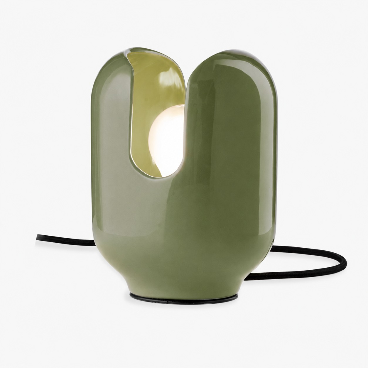 Sage Green BATUCADA sculptural ceramic table lamp
