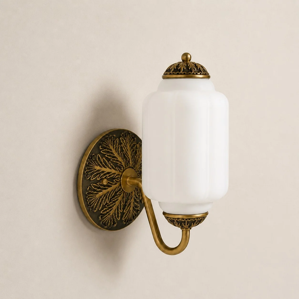 frosted glass+brass