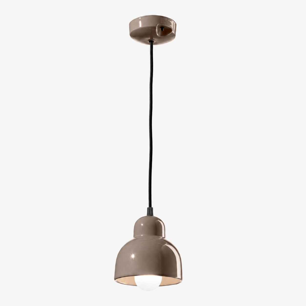 Gray Berimbau ceramic pendant lamp