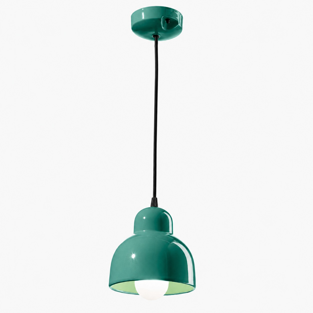 Turquoise Berimbau ceramic pendant lamp