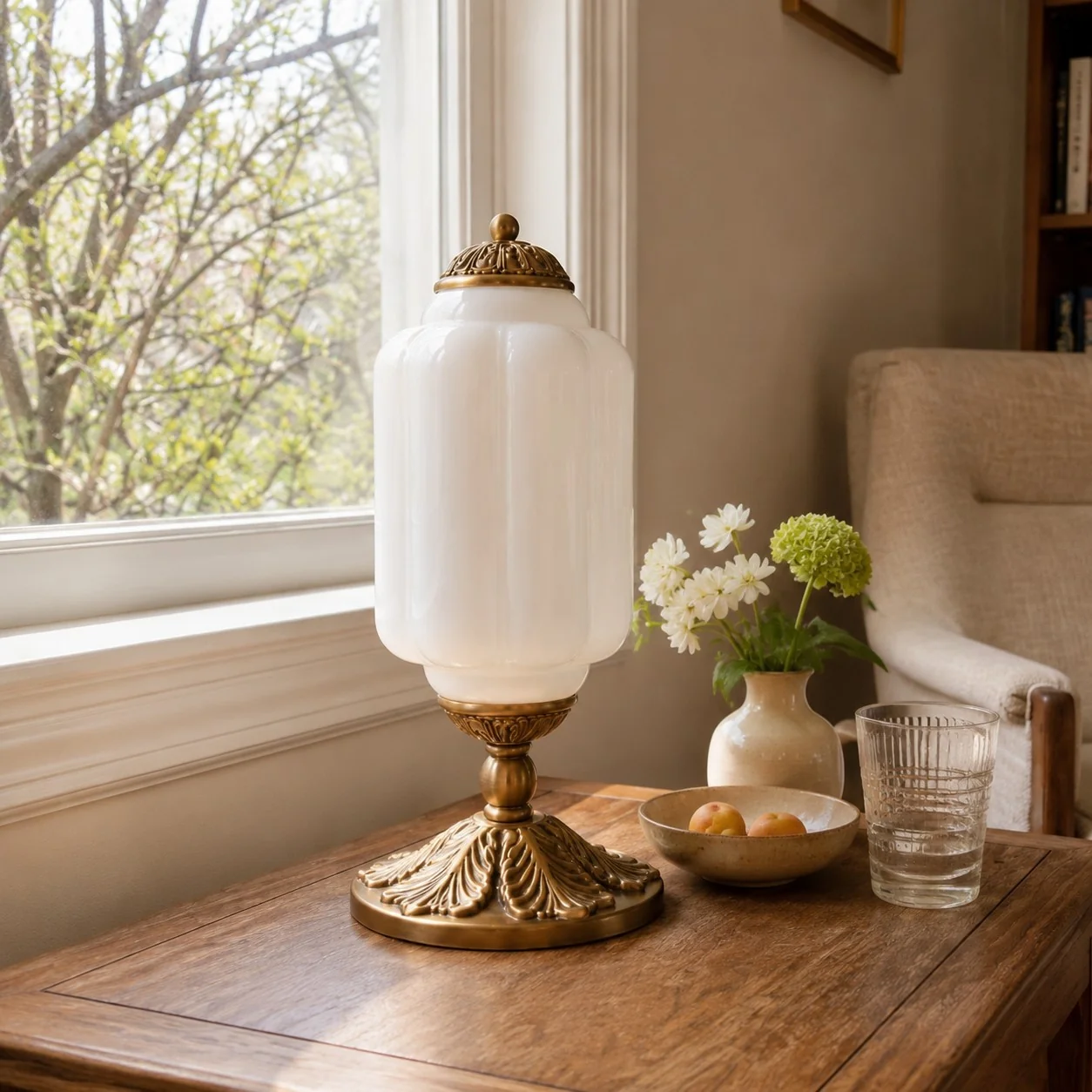 Eloise table lamp on a study desk