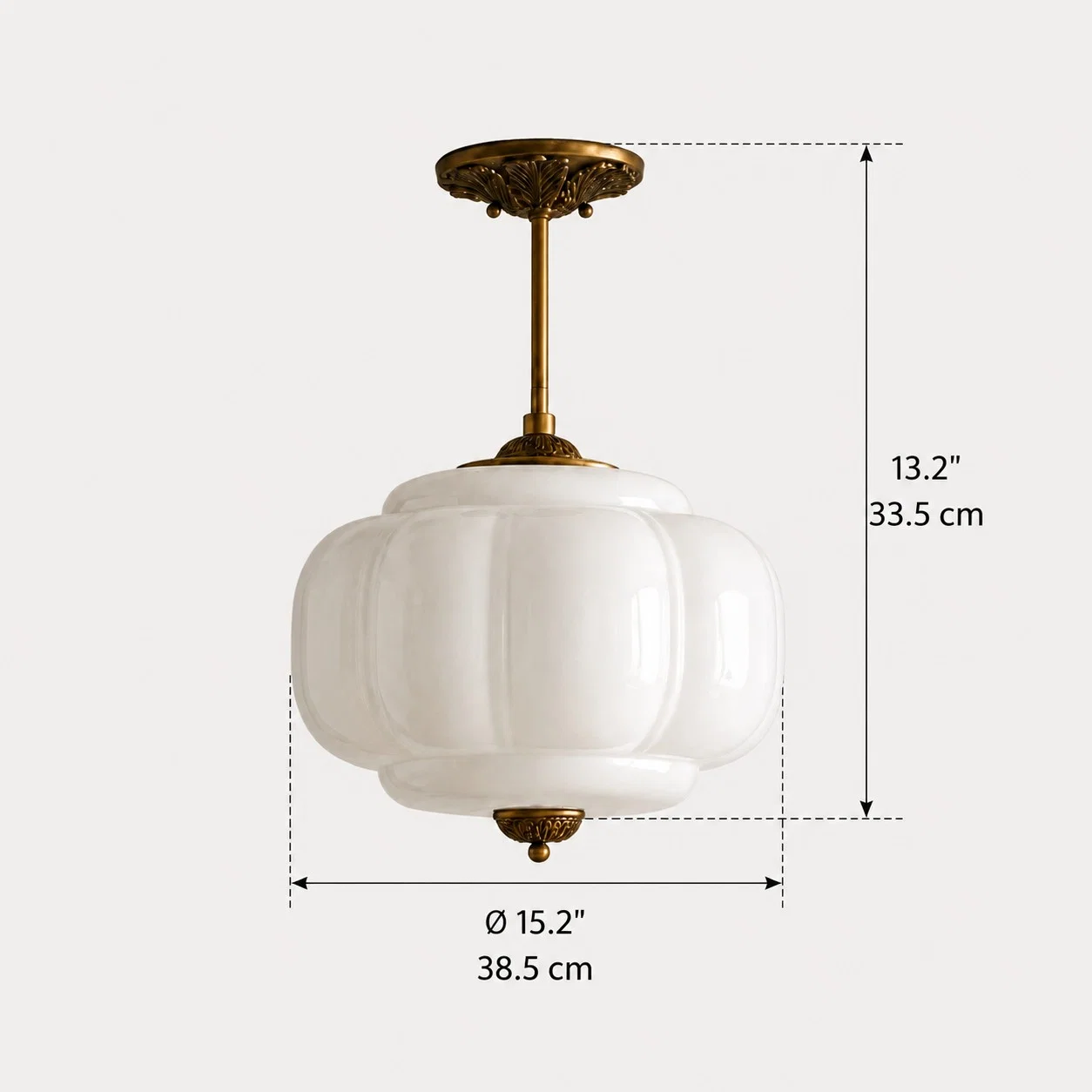 Eloise pendant dimension diagram