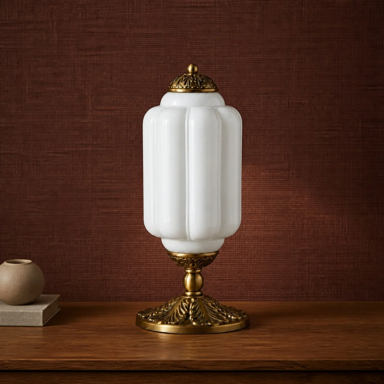 Eloise table lamp in a bright hallway corner