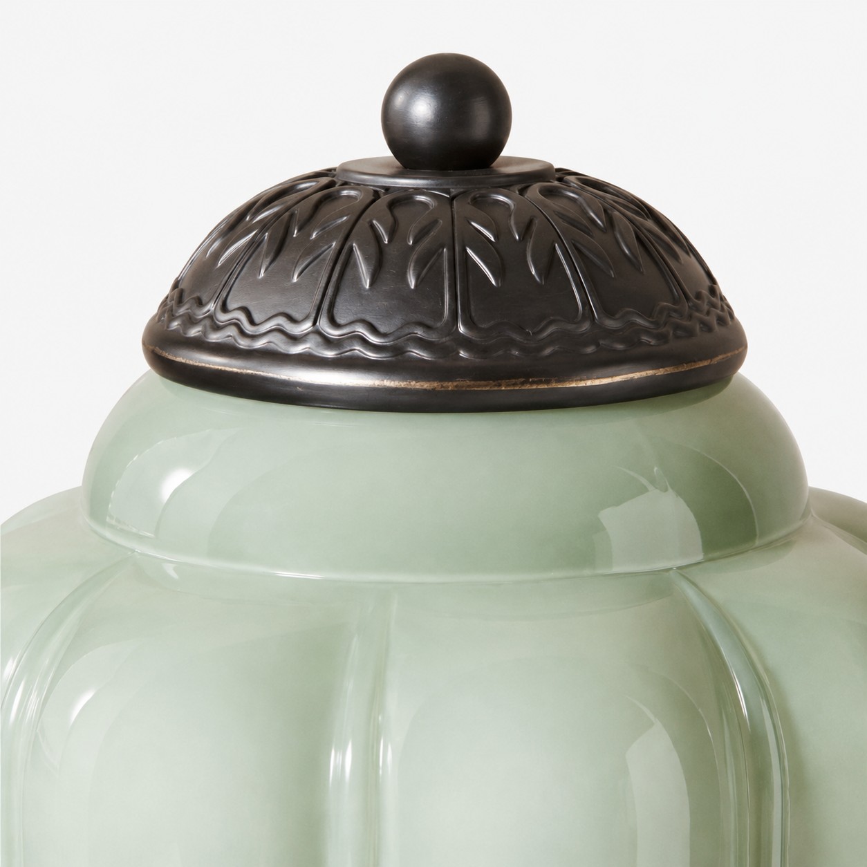 Eloise table lamp frosted glass shade detail