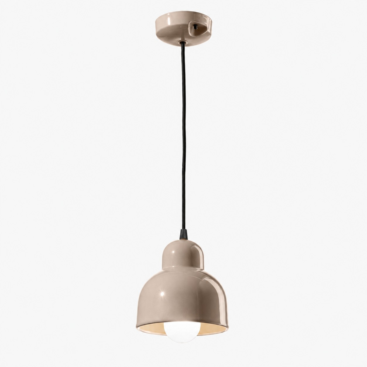 Mocha Berimbau ceramic pendant lamp