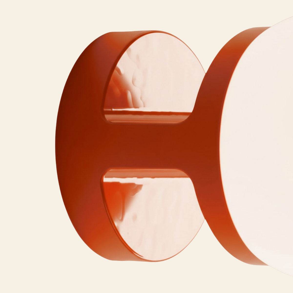 Dettaglio della struttura in ceramica arancione