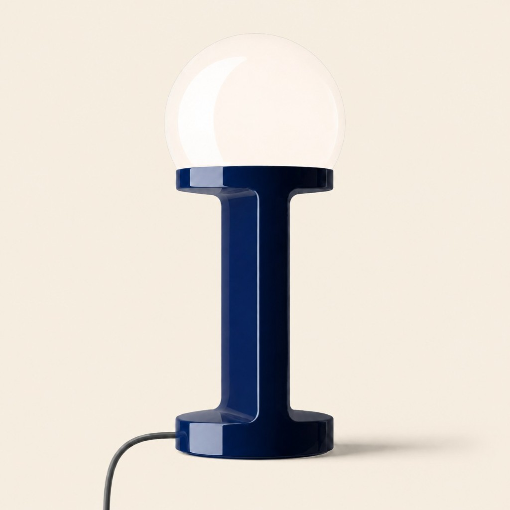 Blue HABEA globe table lamp