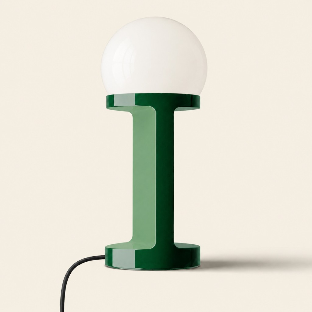Green HABEA globe table lamp