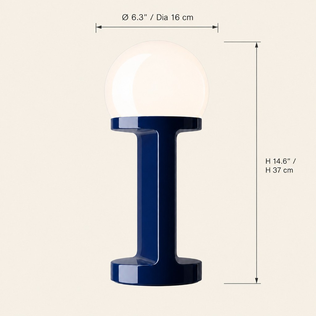 HABEA dimensions: Dia 16 cm and H 37 cm