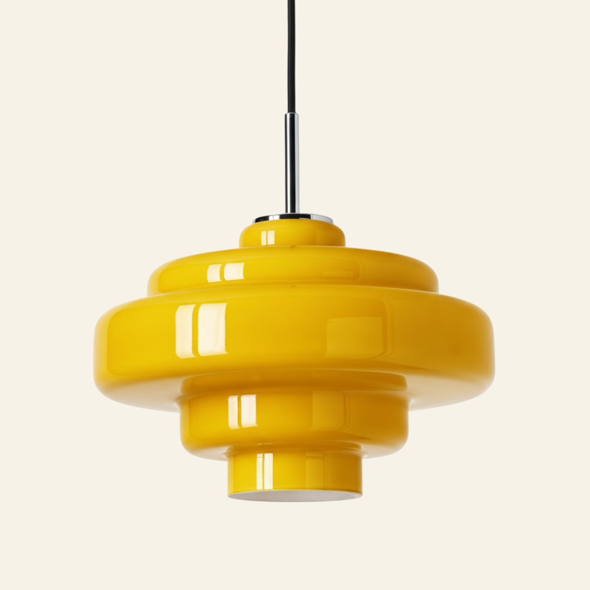 Koloro cream glass pendant