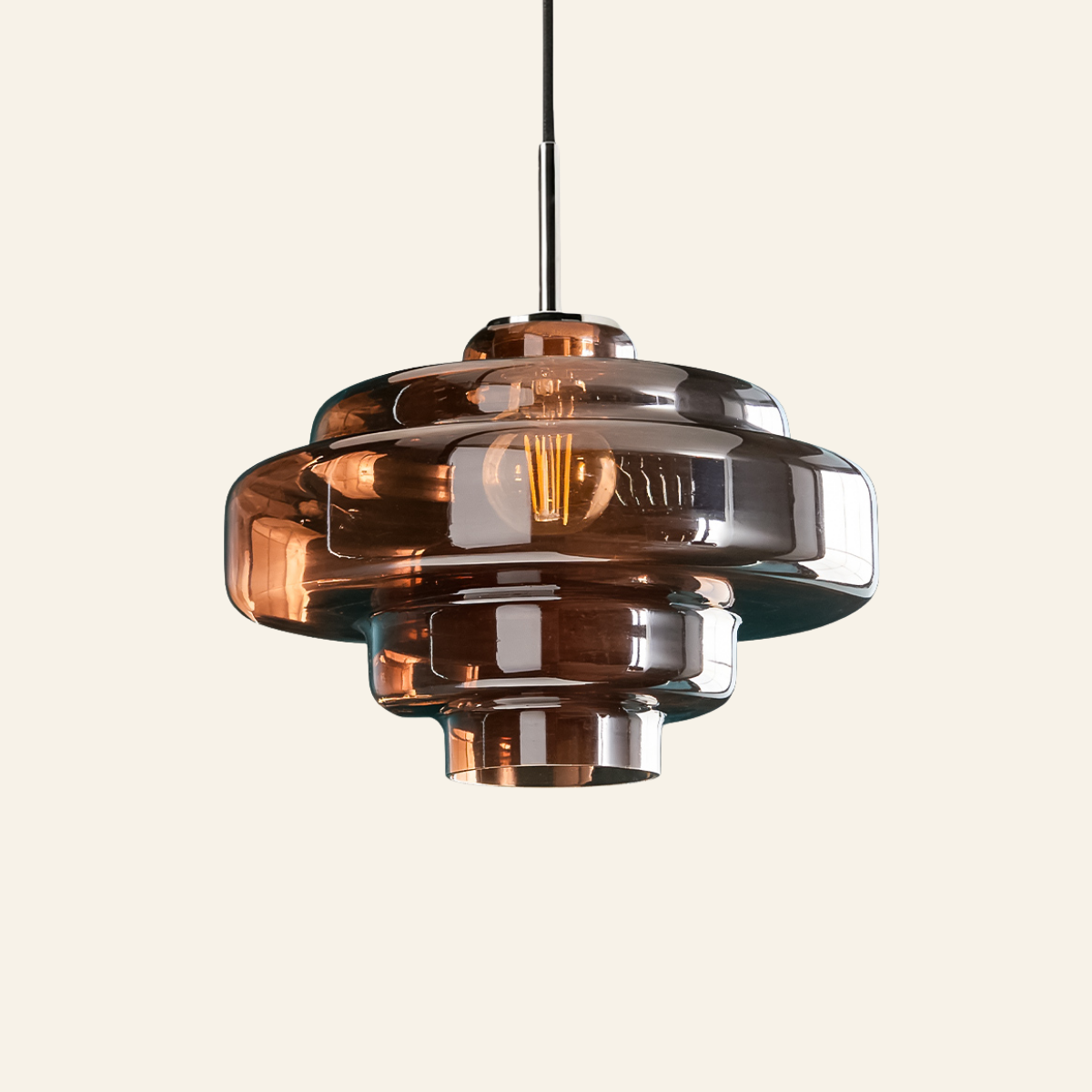 Koloro brown glass pendant