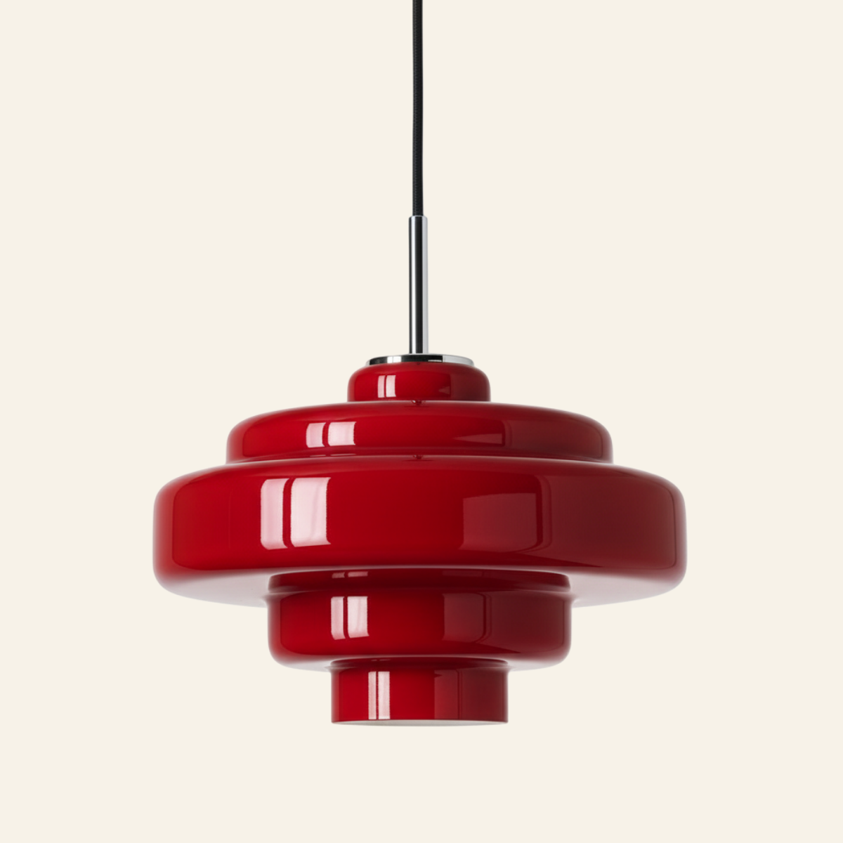 Koloro red glass pendant