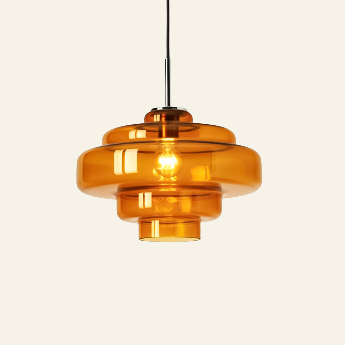 Koloro amber glass pendant