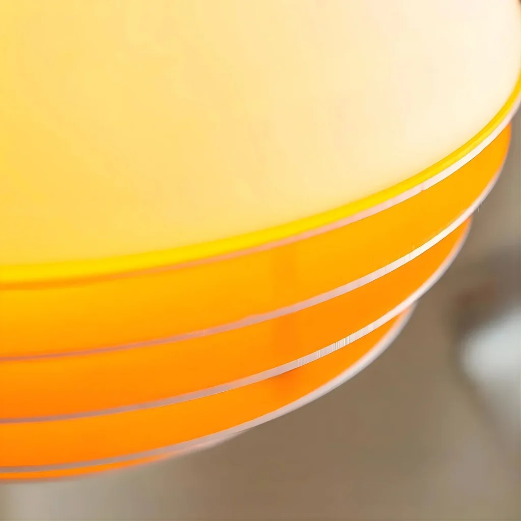 Close detail of the glowing acrylic diffuser