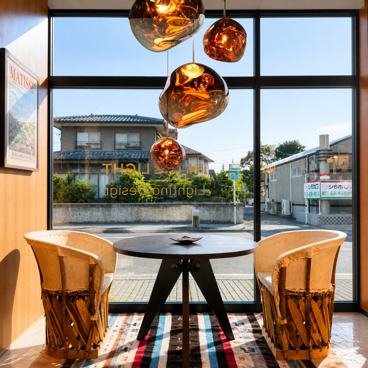 Ambientazione interna con il lampadario rotondo Modern Lava