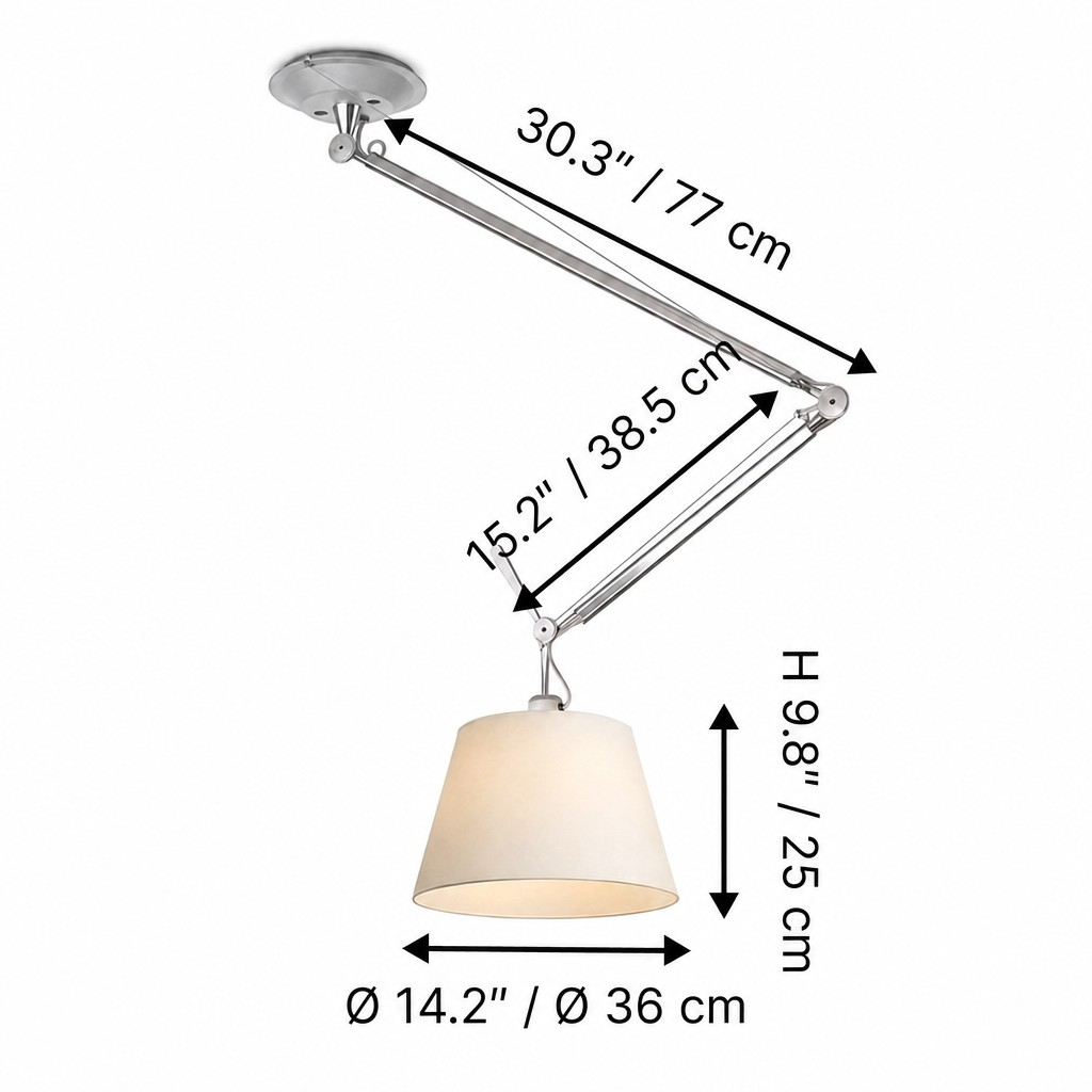 Tolomeo Size 36 dimensions