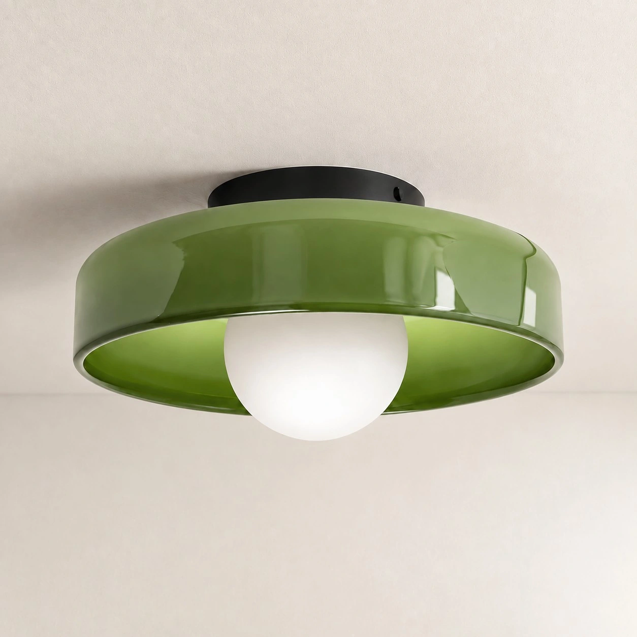 Morandic light green disc and orb light