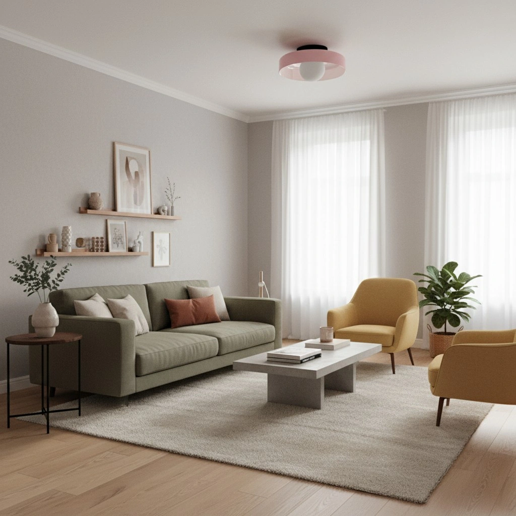 Morandic pink ceiling light in an interior