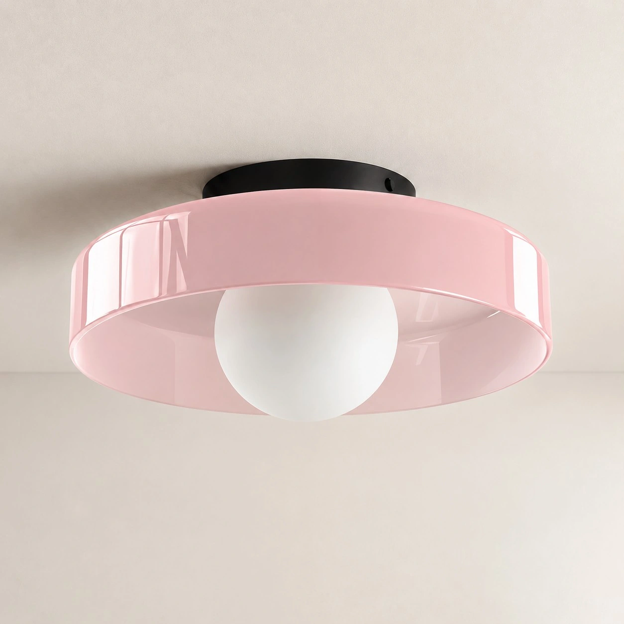 Morandic pink disc and orb light