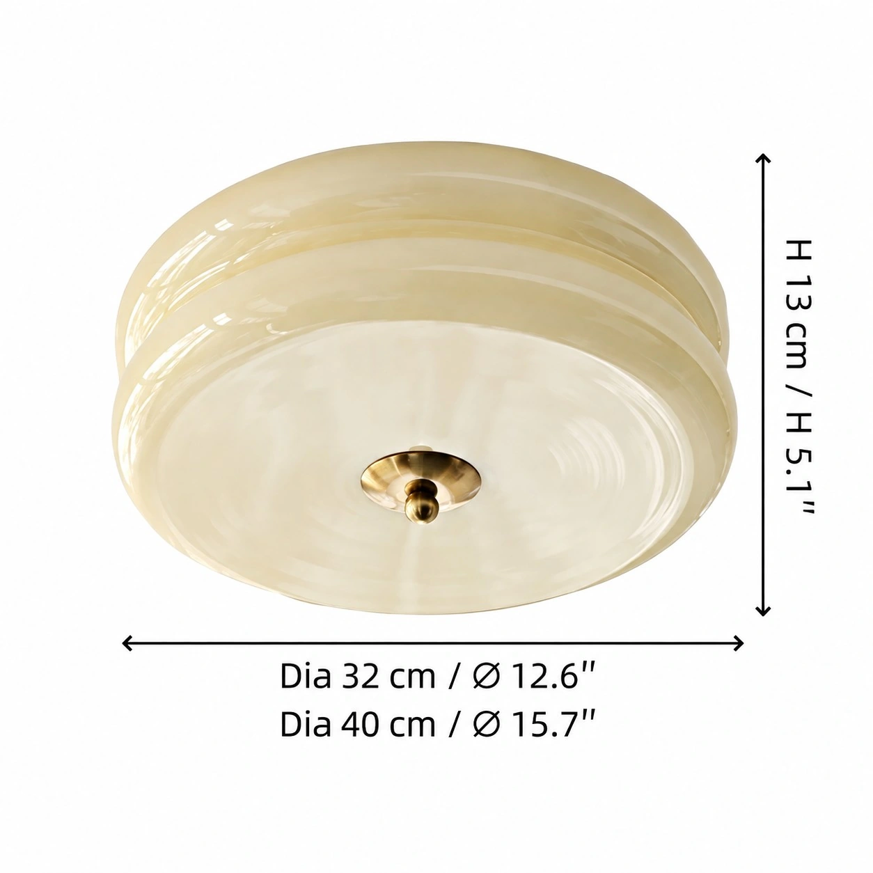 Opalix Diameter 32 or 40 cm; height 13 cm