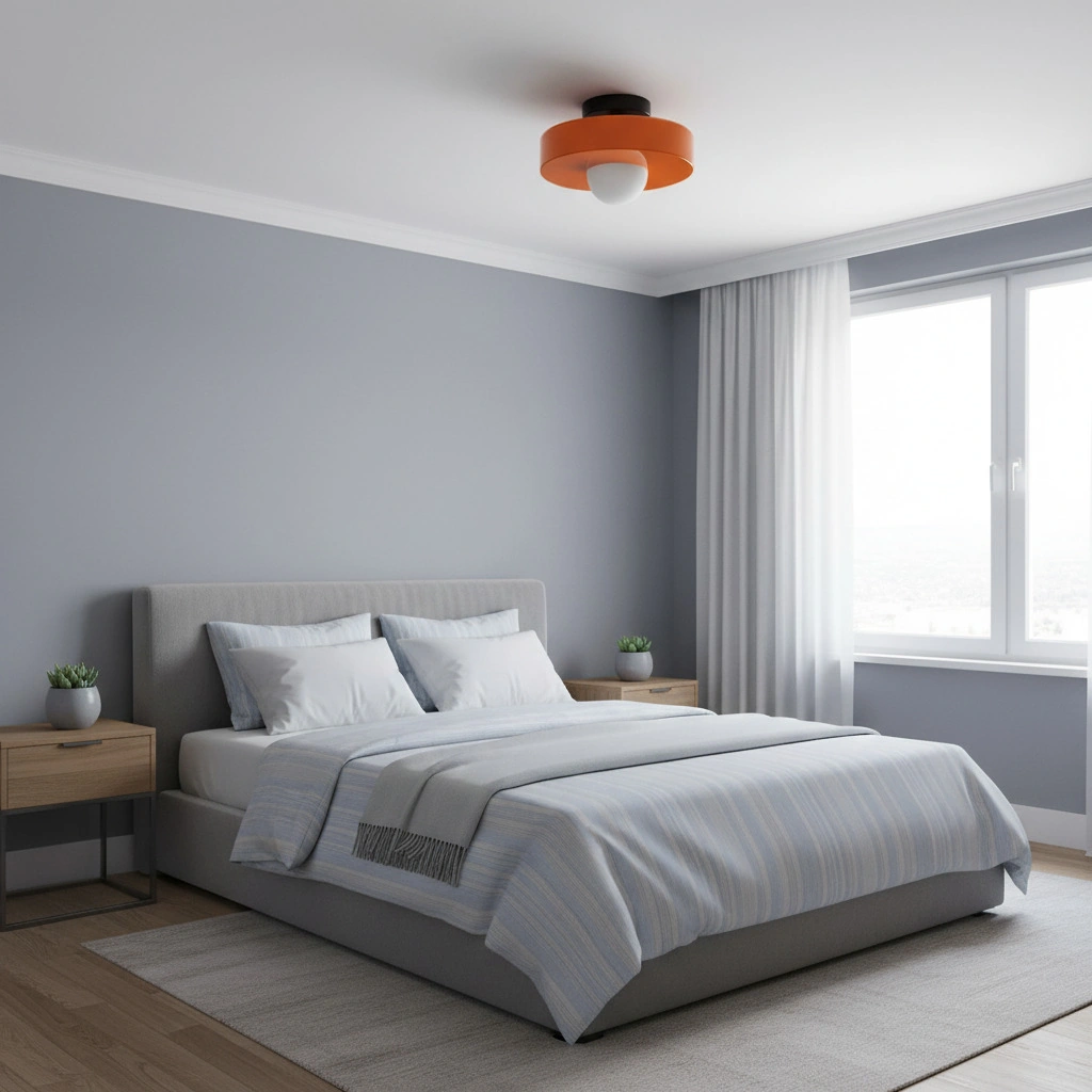 Morandic orange-yellow ceiling light in an interior