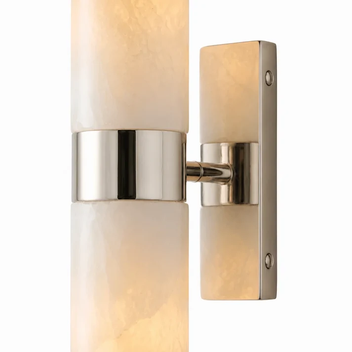 Polished nickel collar, stem and backplate detail