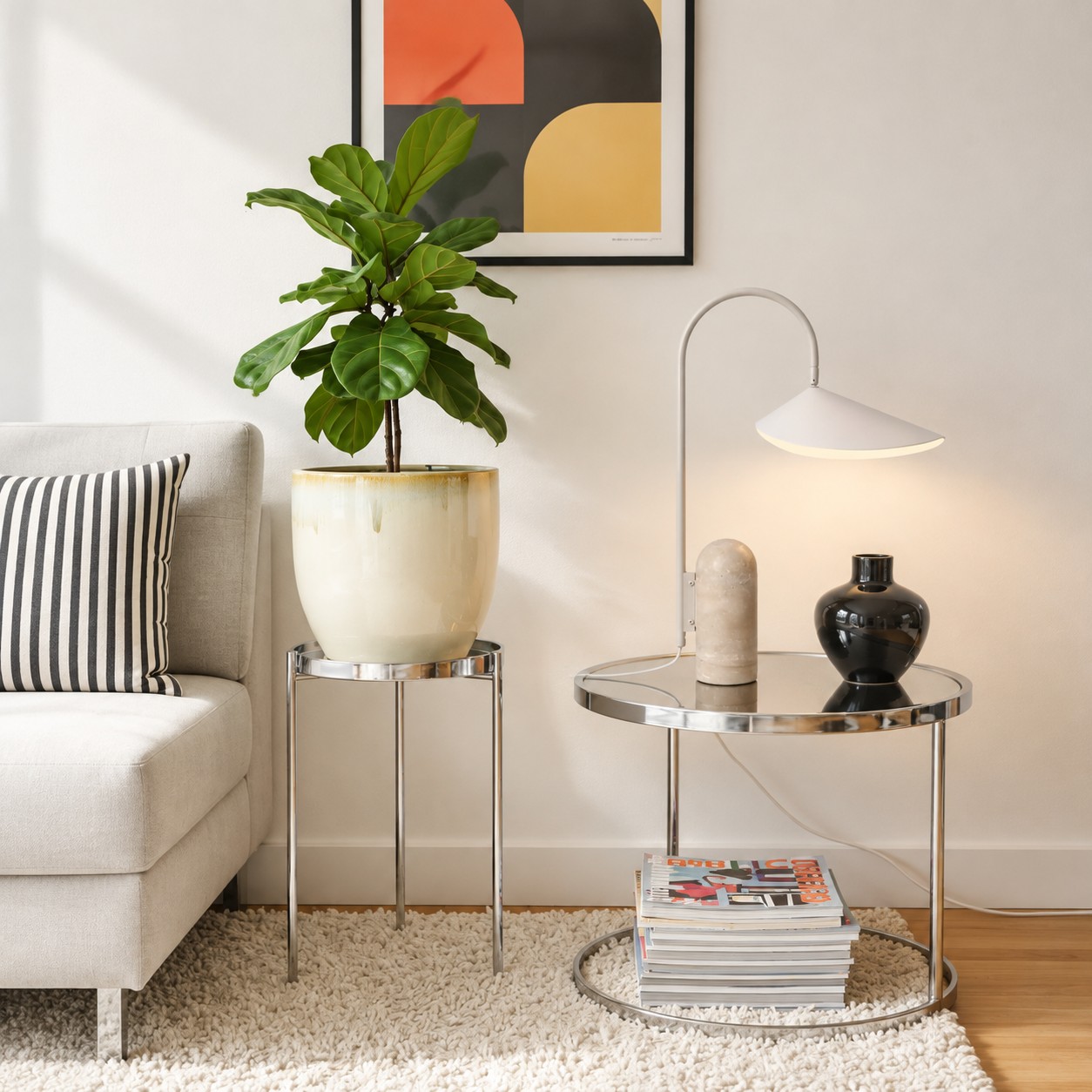Nulavo sculptural table lamp in a modern interior