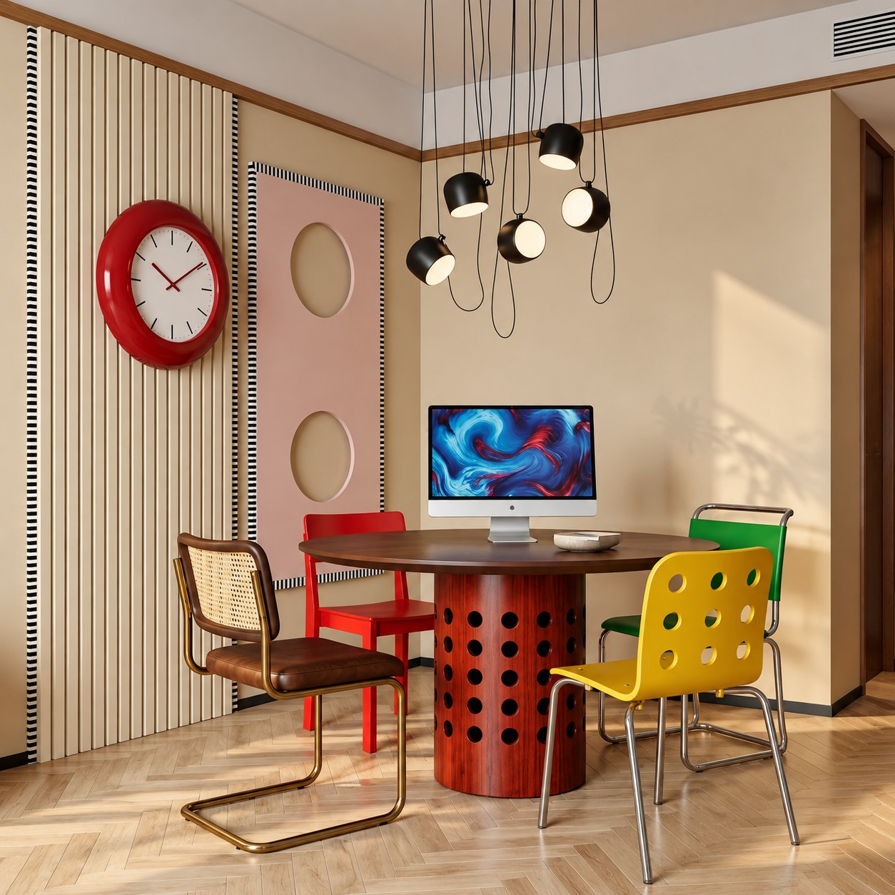 Axiomorna hanglamp in een modern interieur