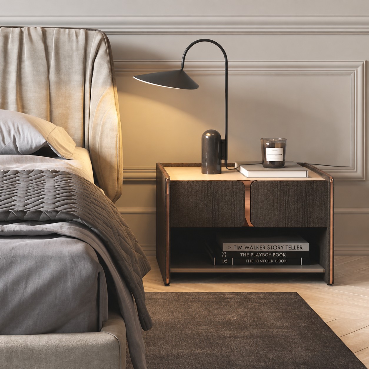 Nulavo sculptural table lamp in a modern interior