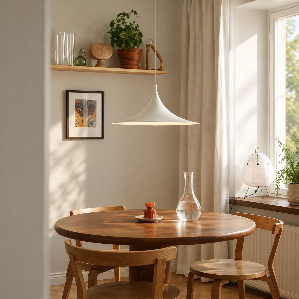 Lampa wisząca Trumpet Semi w nowoczesnym wnętrzu