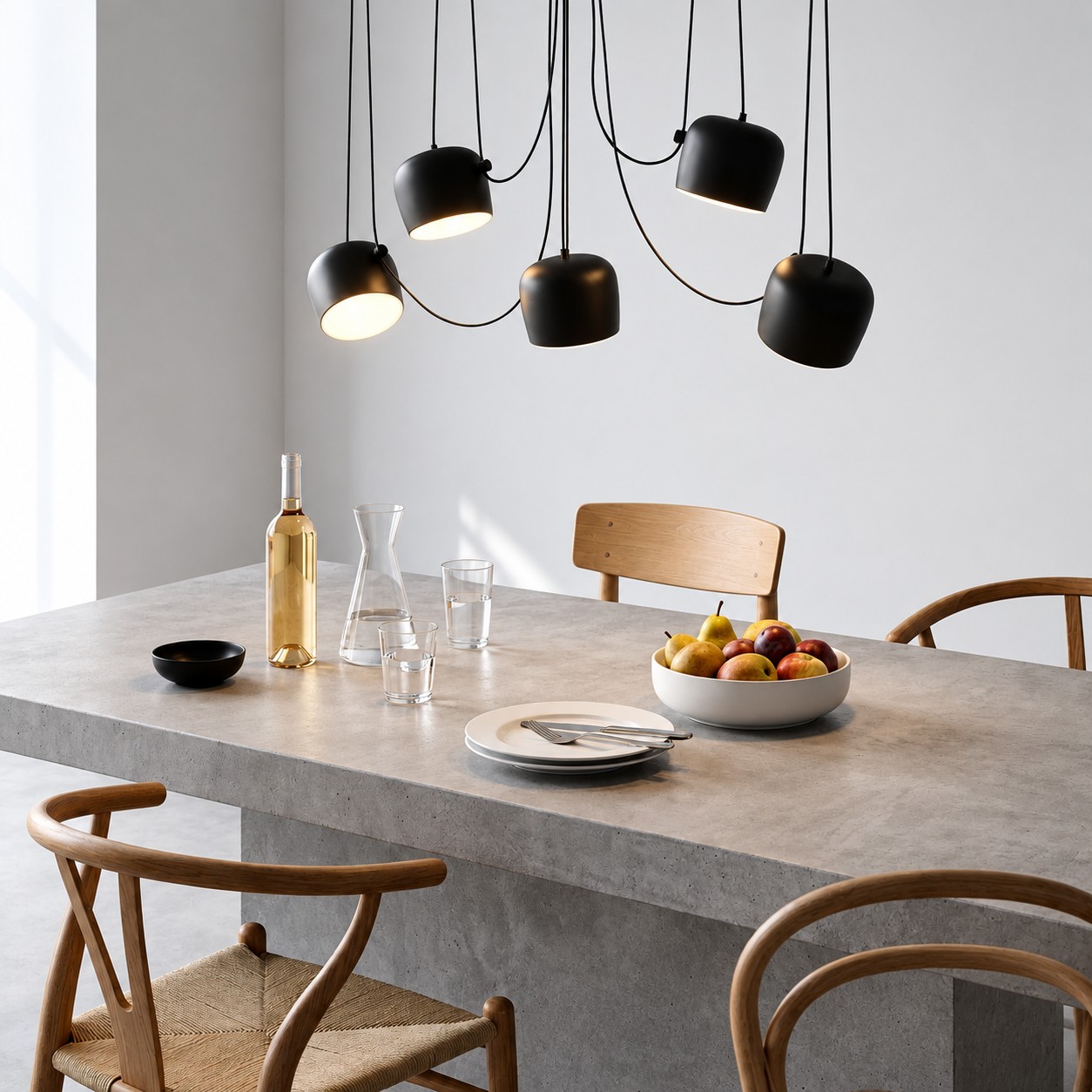 Axiomorna hanglamp in een modern interieur