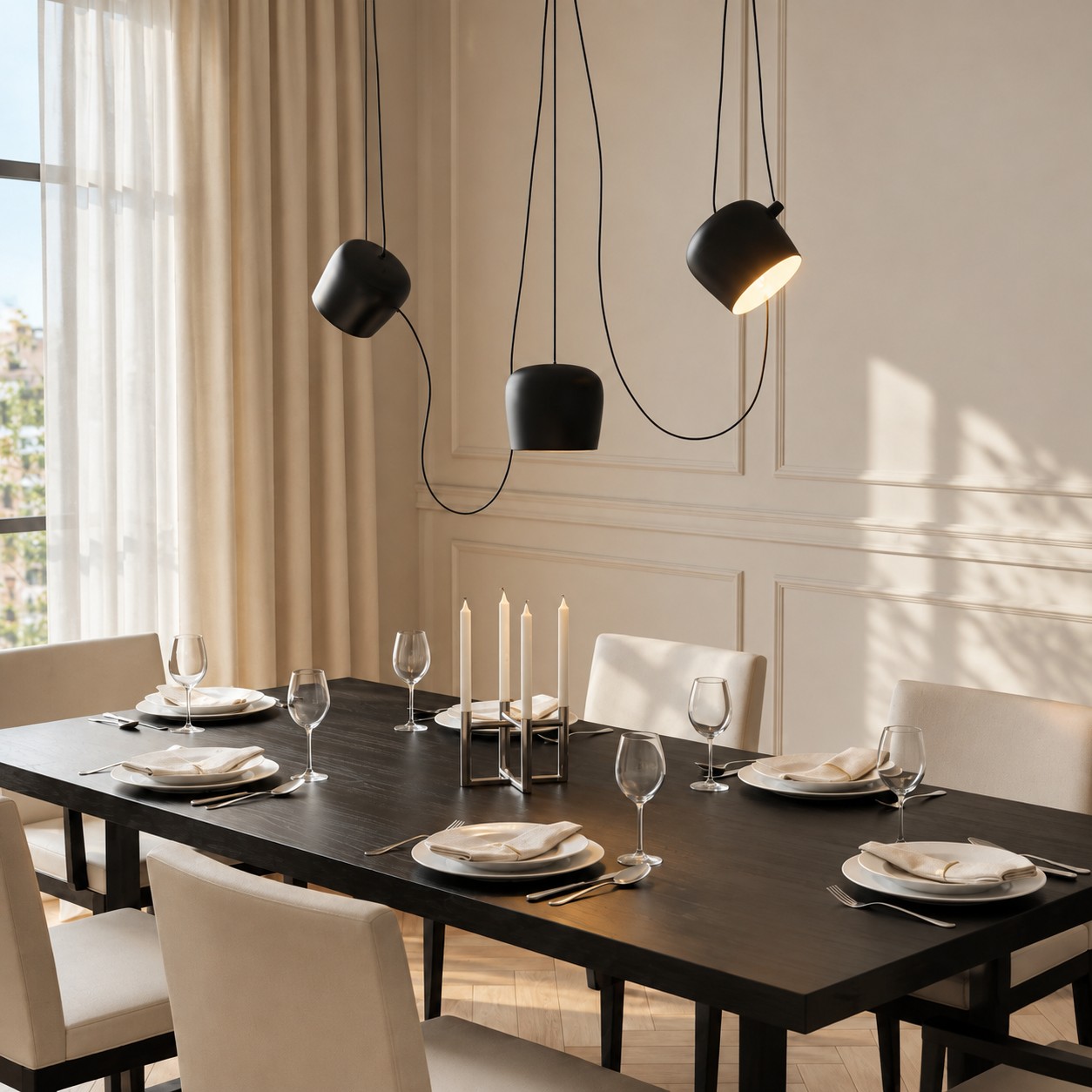 Axiomorna hanglamp in een modern interieur