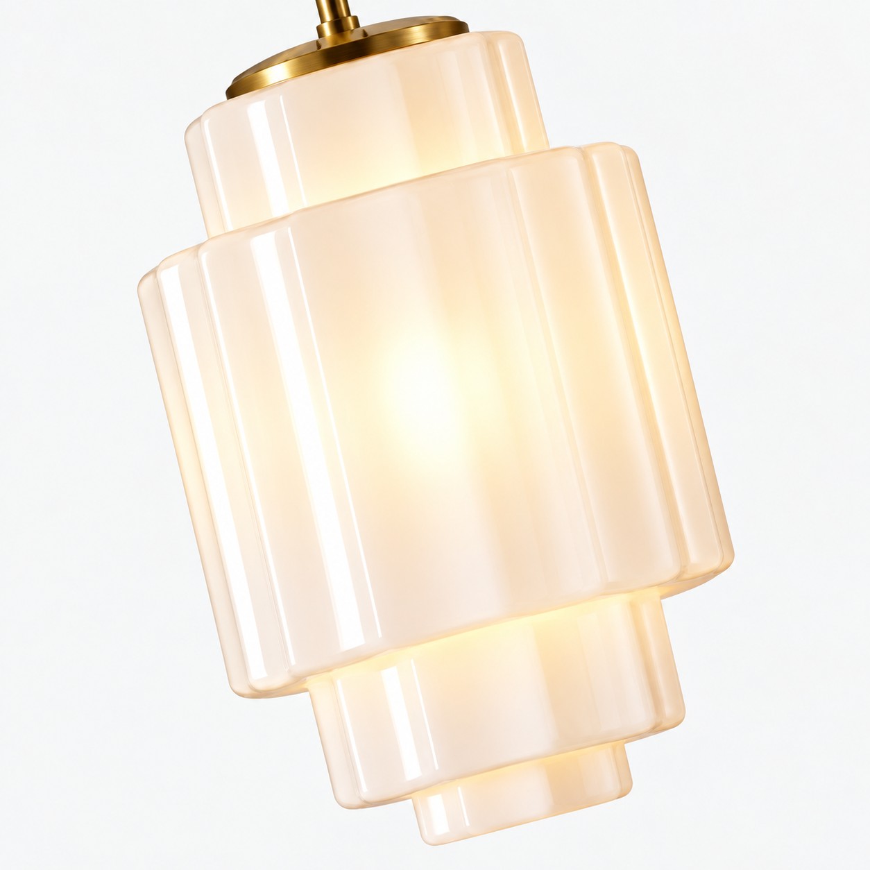 Opal glass shade close-up detail