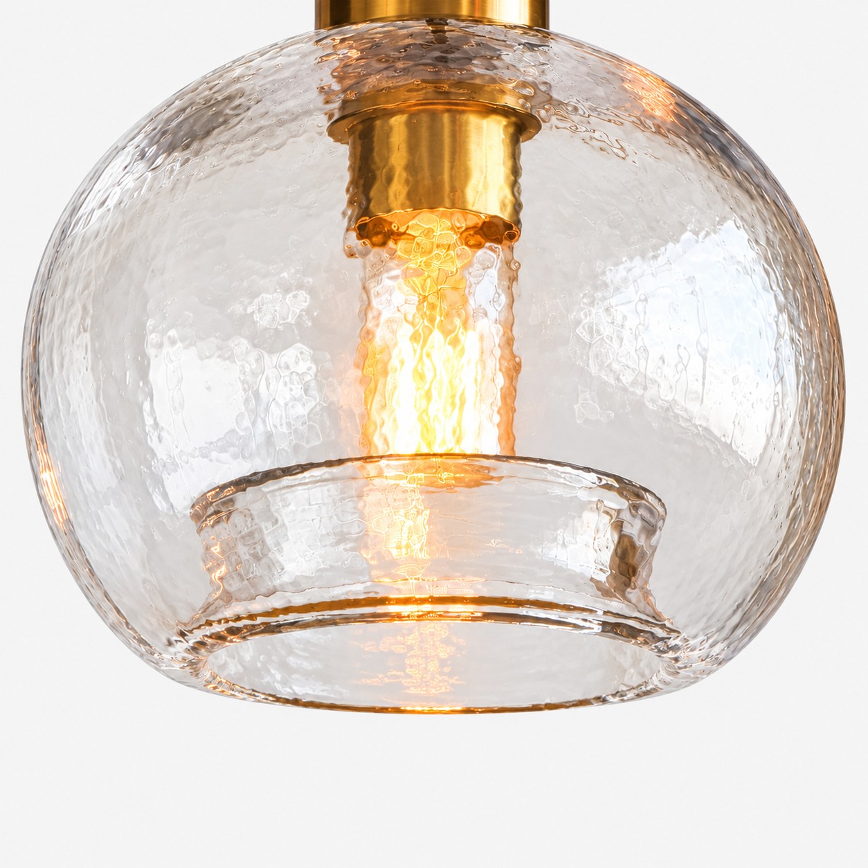 Textured Glass Globe Pendant with marble glass options and chrome or gold