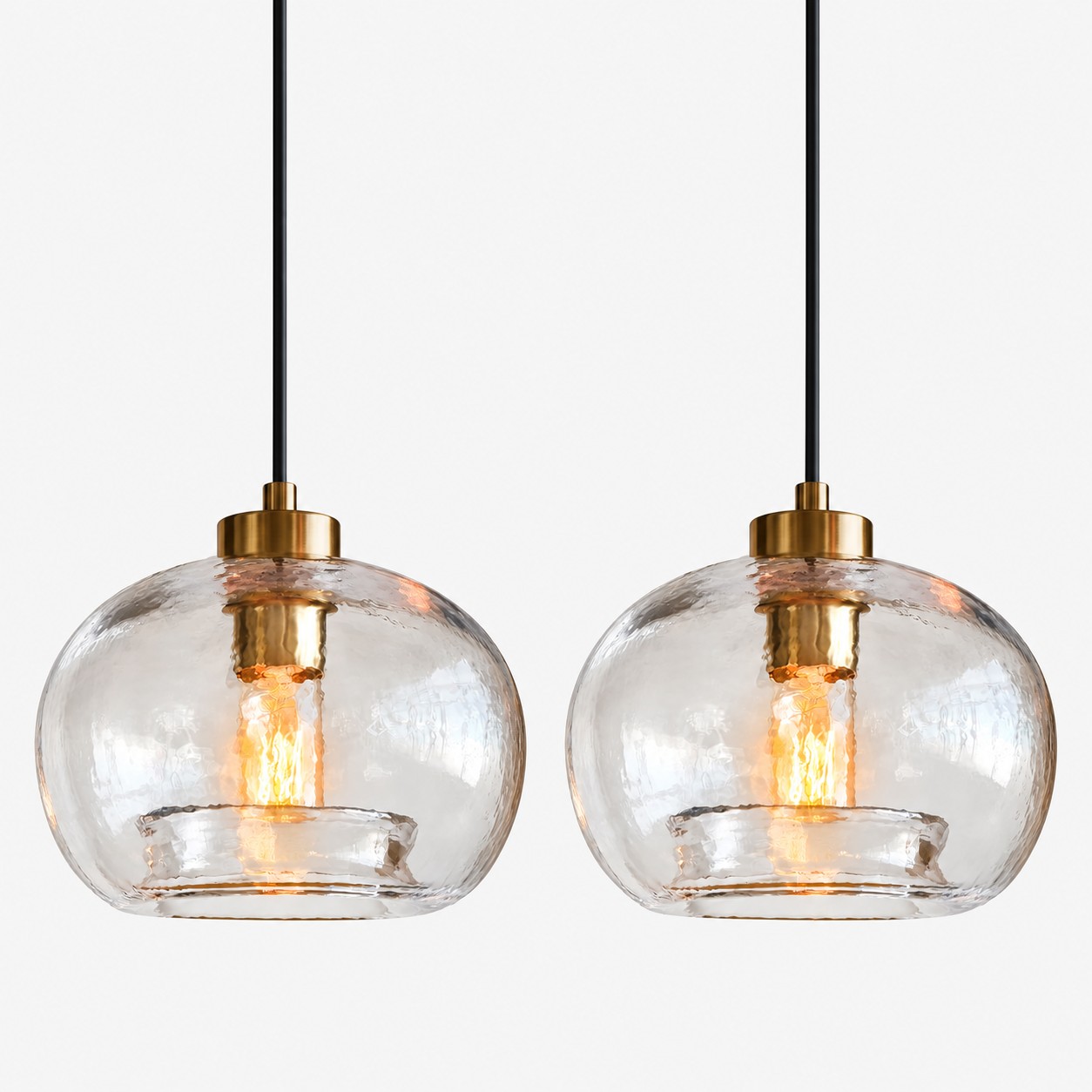 Textured Glass Globe Pendant with marble glass options and chrome or gold