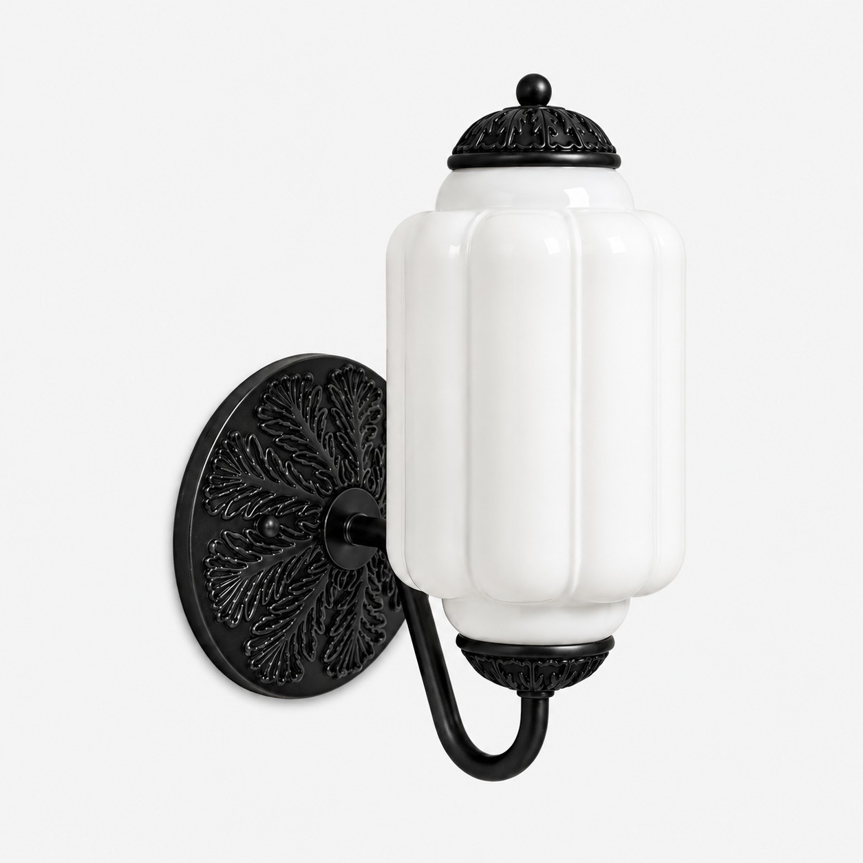 Lumi Vintage Antique Milk Glass Eloise Wall Light