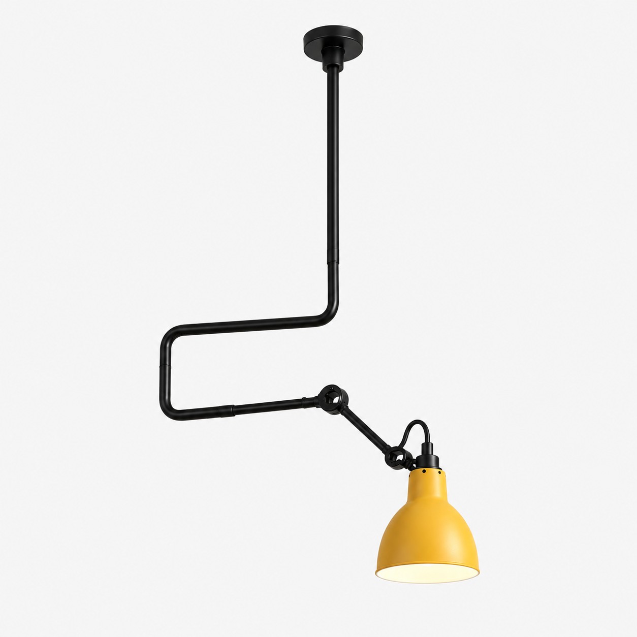Industrial Matte Black Adjustable Arm Wall Light