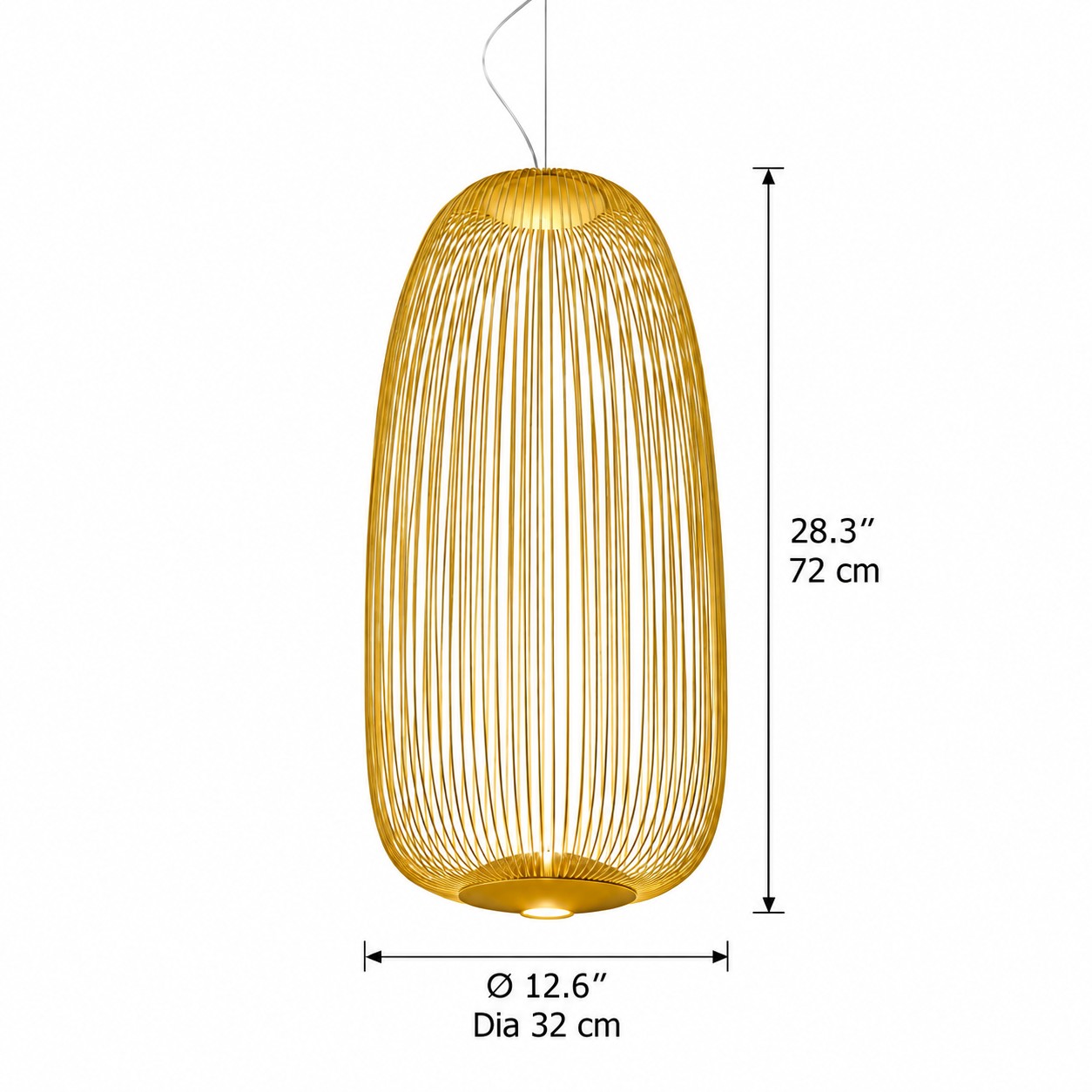 Tall wire cage pendant dimensions