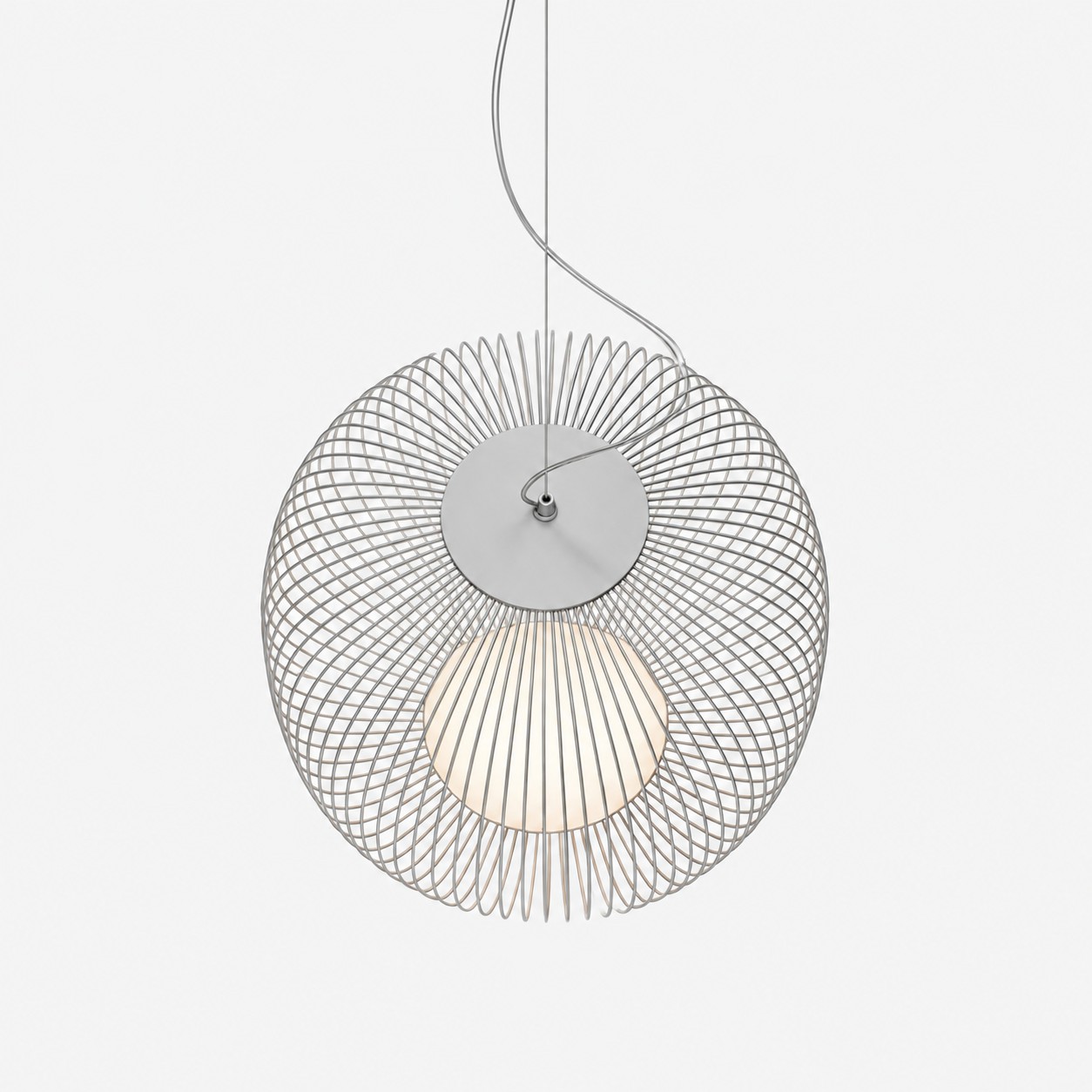 White wire cage canopy and socket