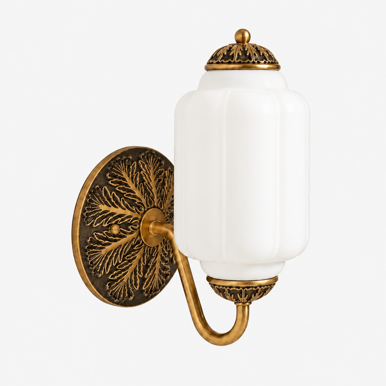 Lumi Vintage Antique Milk Glass Eloise Wall Light
