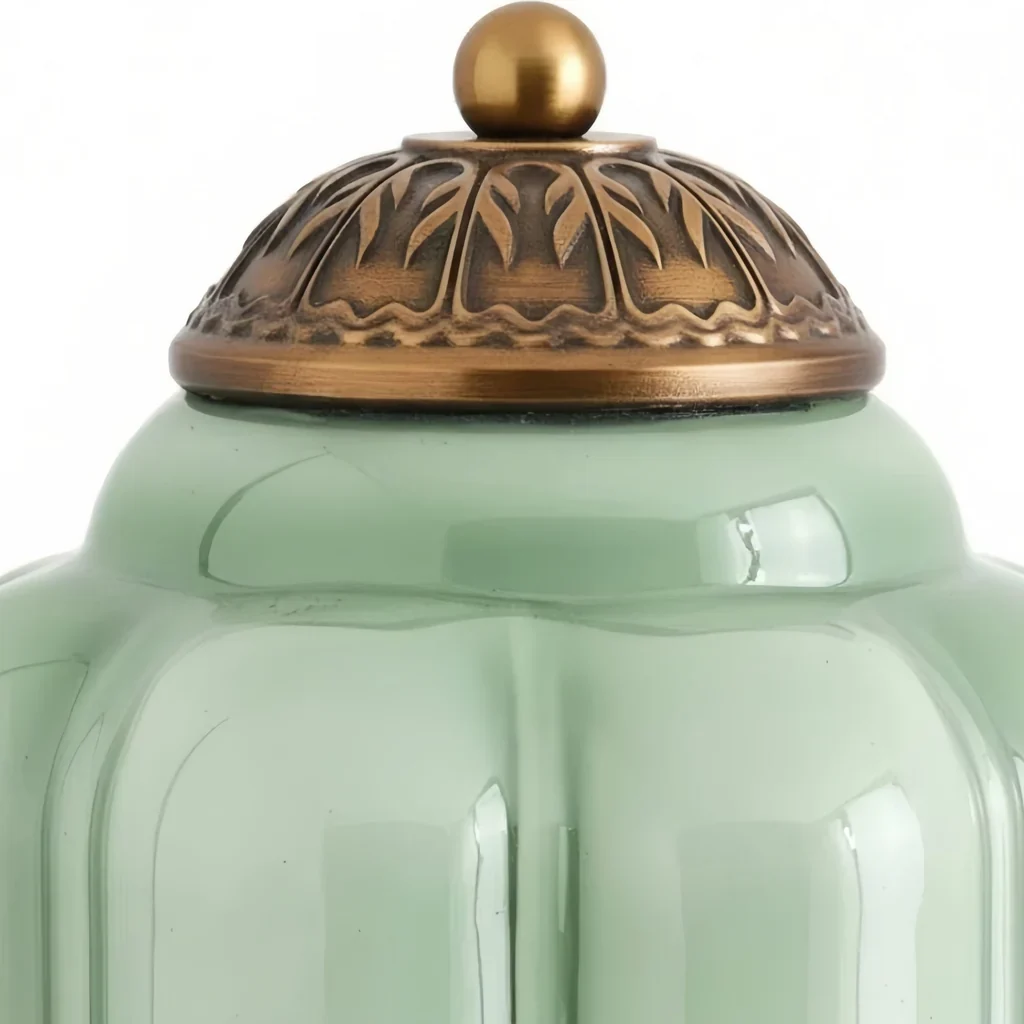 Two-head green glass wall lights