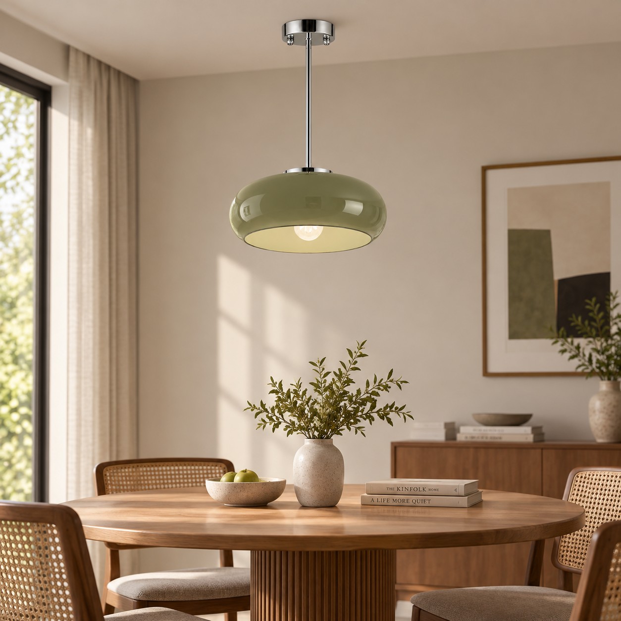 Bauvia Ceiling Light with Bauhaus lines and brass or chrome