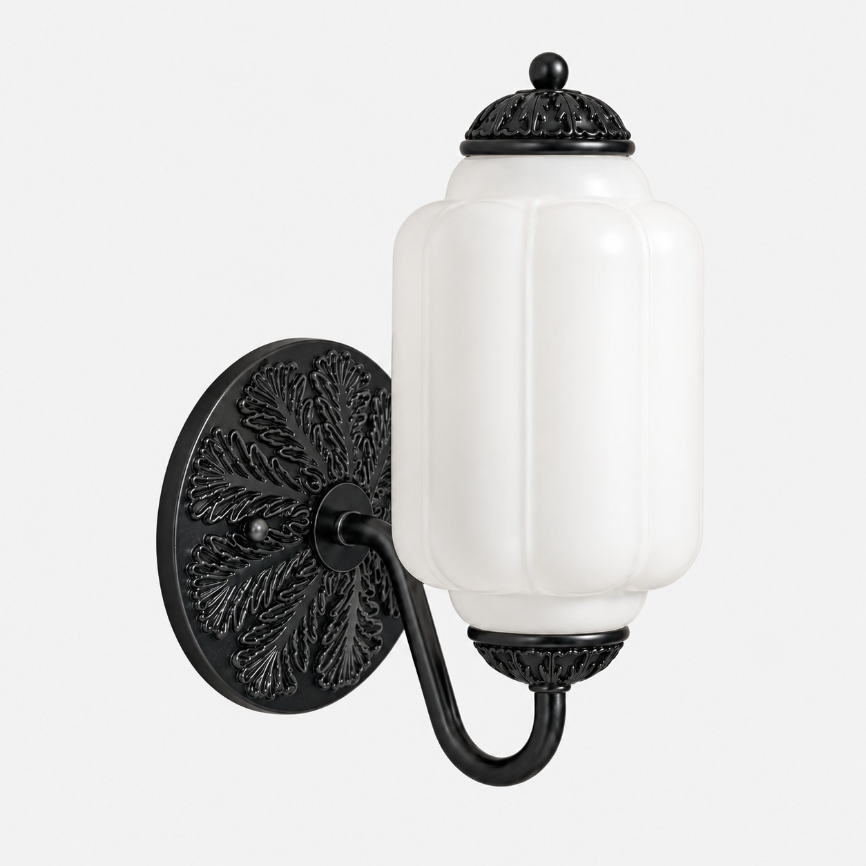 Lumi Vintage Antique Milk Glass Eloise Wall Light